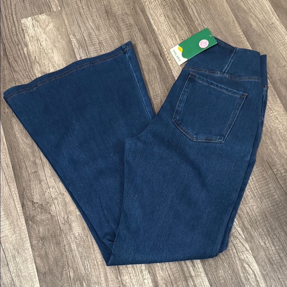 HALARA Blue Flare Wide Leg Jeans
